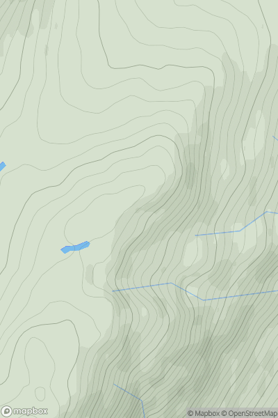 Thumbnail image for Meall nan Uan [Glen Etive to Glen Lochy] showing contour plot for surrounding peak